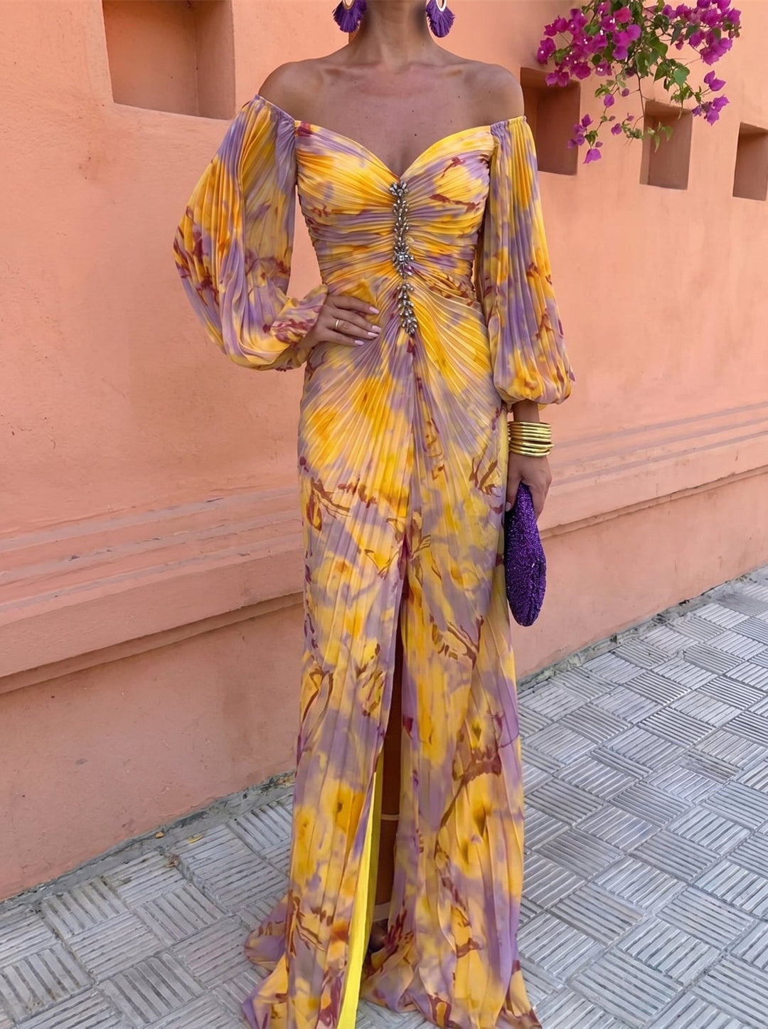Avalora - Elegant Floral Maxi Dress