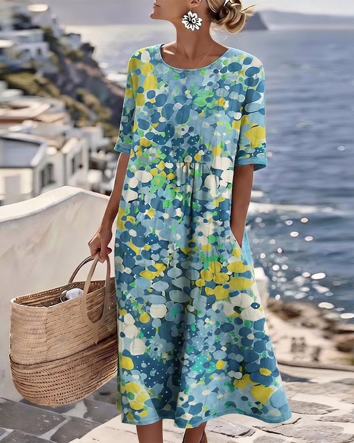 Adria - Soft-Touch A-Line Midi Dress