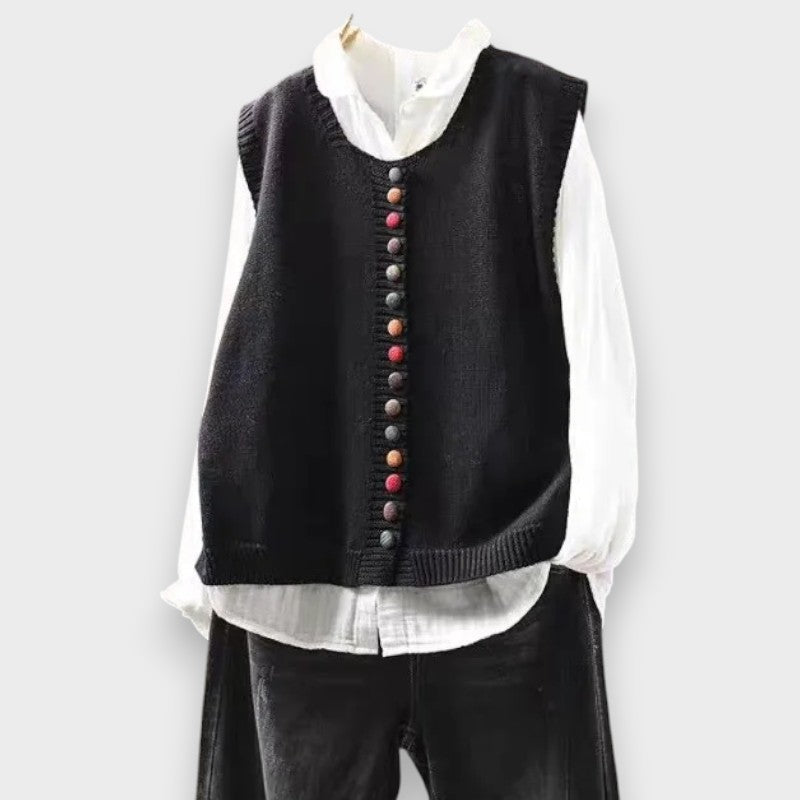 Iris - Soft-Touch Sleeveless Cardigan