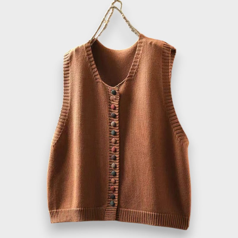 Iris - Soft-Touch Sleeveless Cardigan