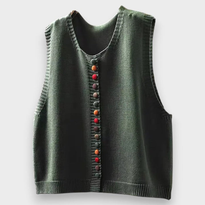 Iris - Soft-Touch Sleeveless Cardigan