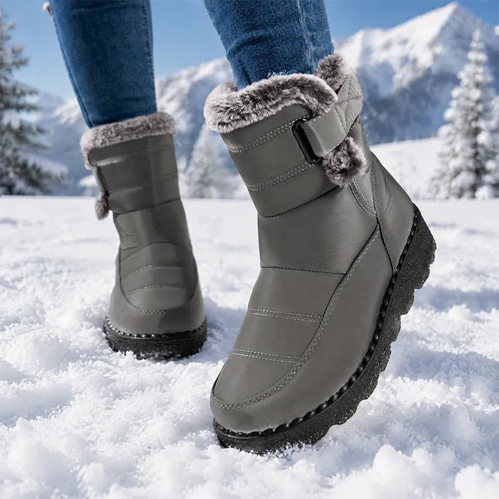 Adina - Plush Trim Winter Ankle Boots