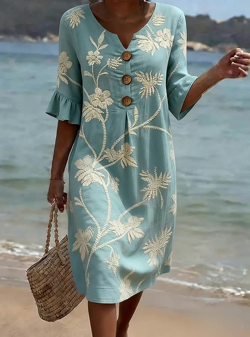premium linen dress Linen Shirt Dress