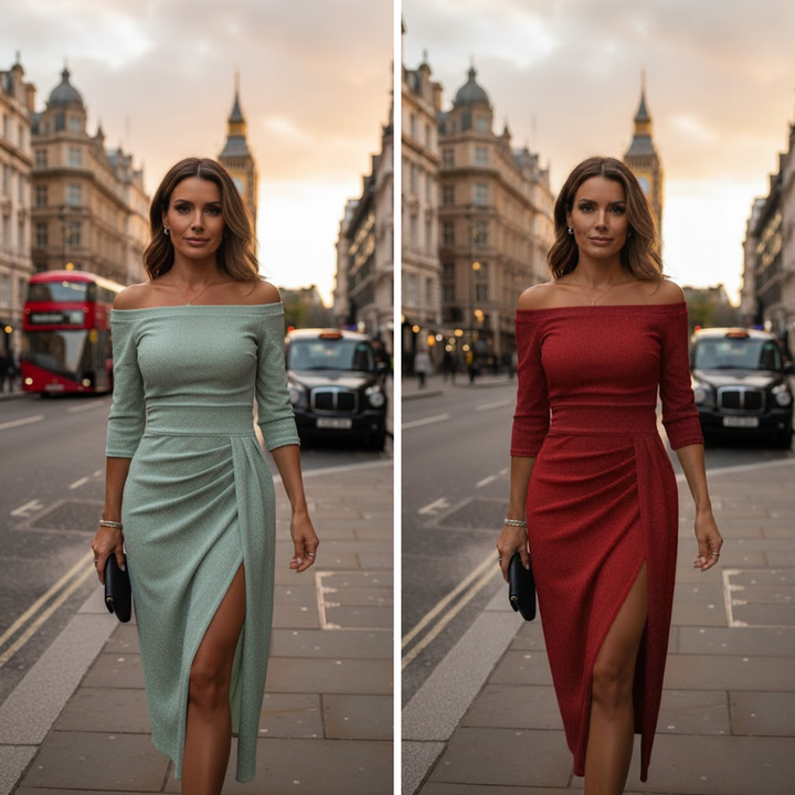 Evalora - Elegant Casual Midi Dress