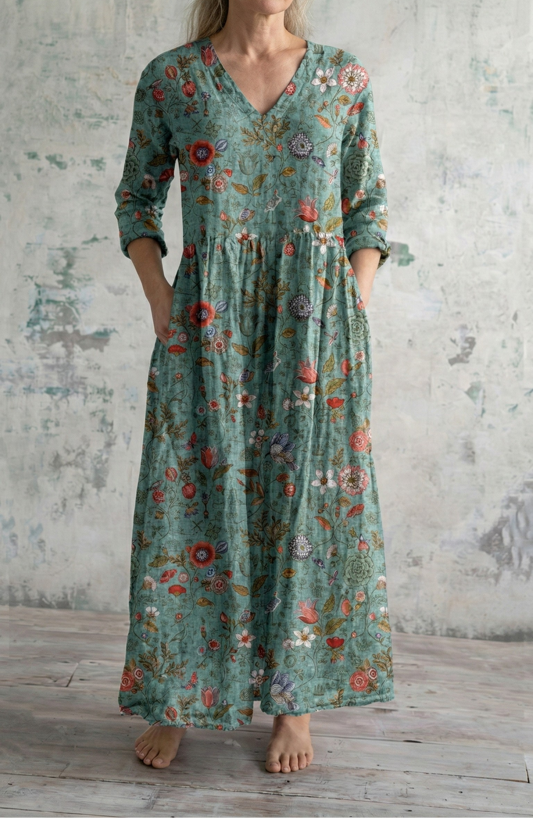 Irinae - Soft-Touch Floral Maxi Dress