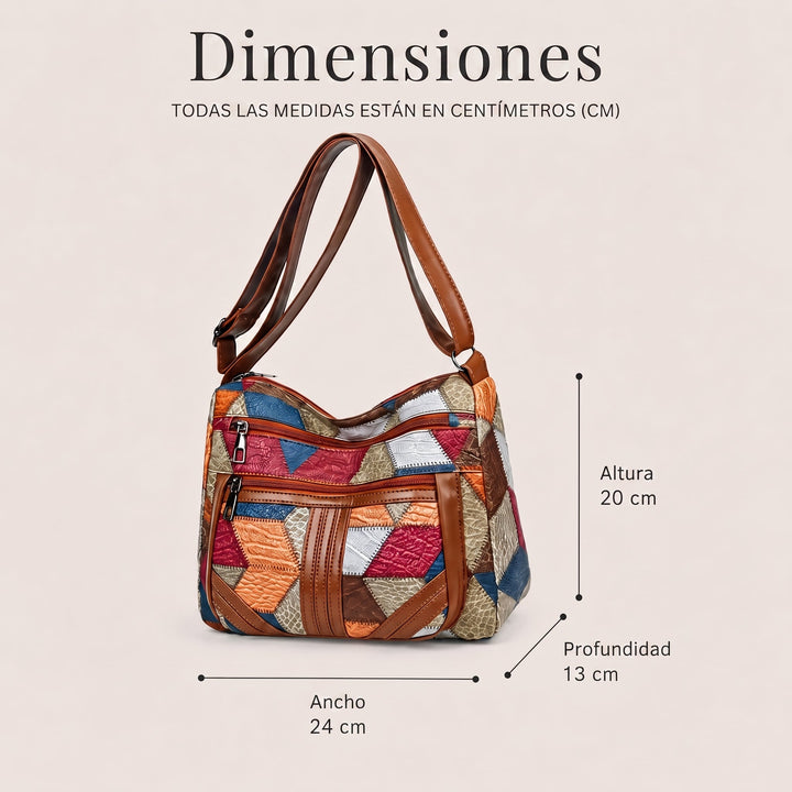 Lauranique - Soft-Touch Patchwork Crossbody Bag