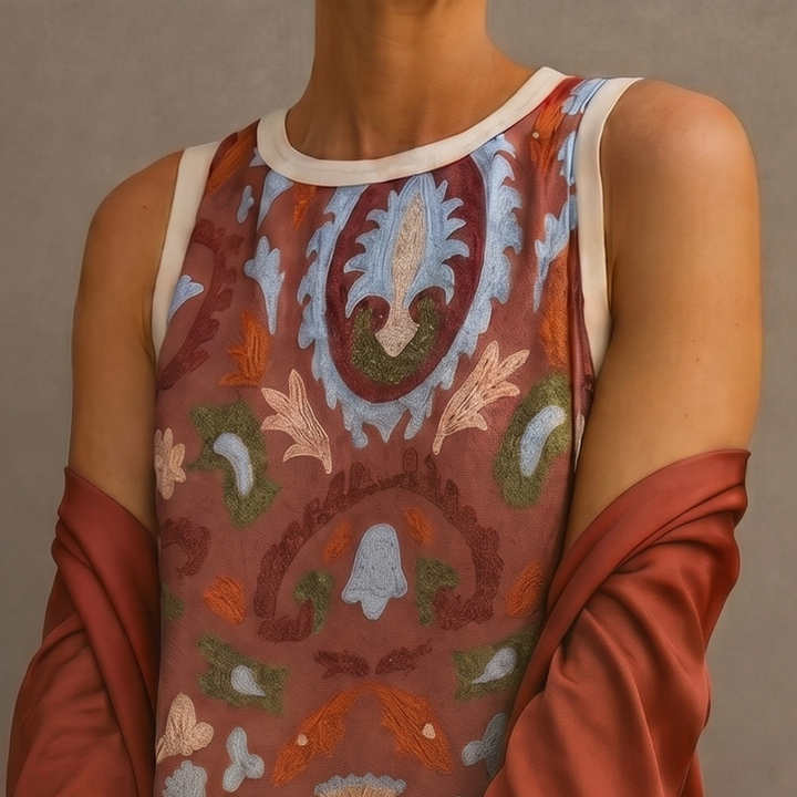 Lilith - Printed Midi Dress and Long Cardigan Set