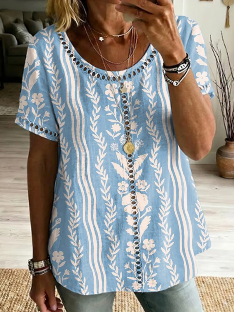 Elina - Soft-Touch Short-Sleeve Top