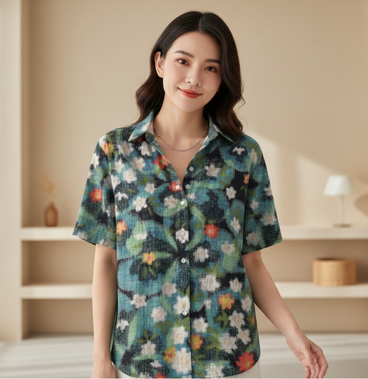 Delora - Soft-Touch Printed Blouse