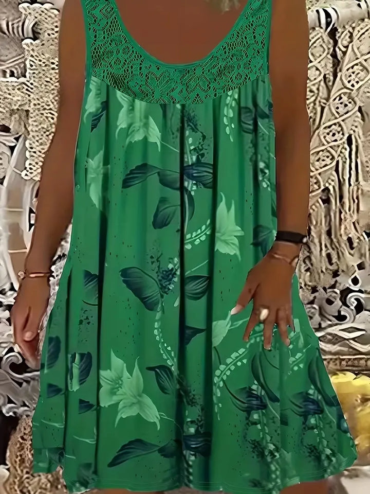 Ariadne - Elegant Floral Print Shift Dress