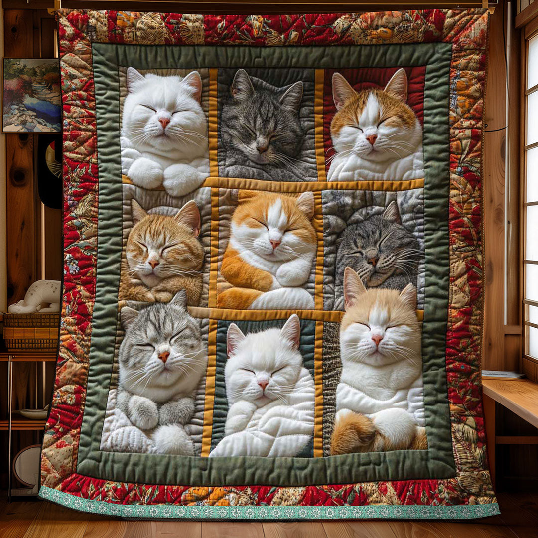 Alarice - Cat Pattern Quilt Blanket