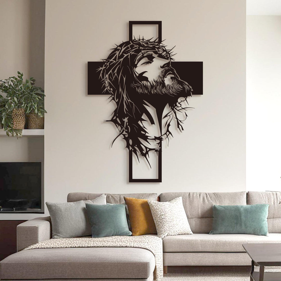Cyras - Jesus Cross Metal Wall Art