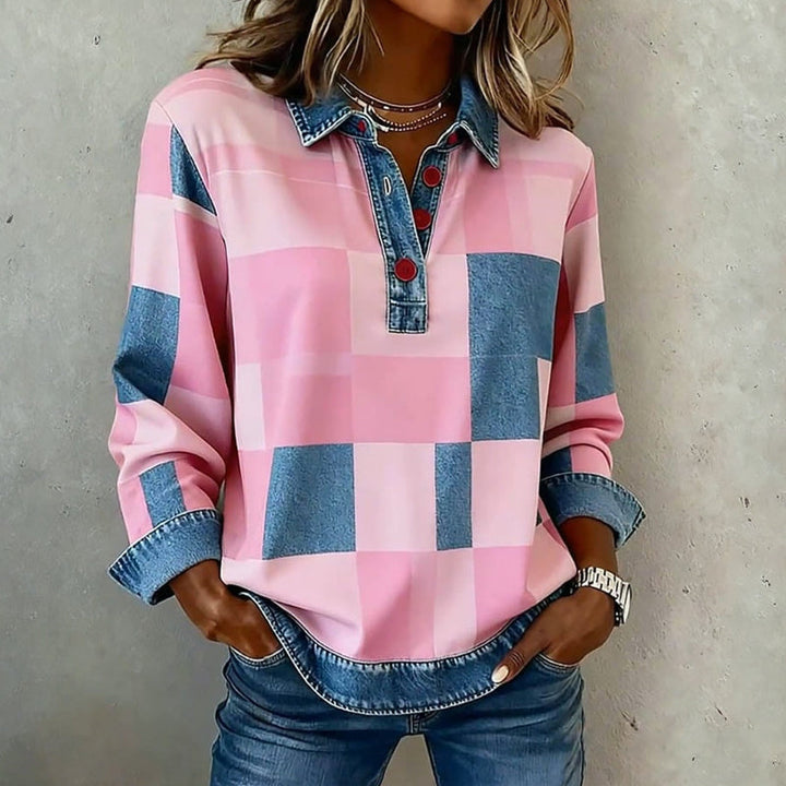 Liorael - Soft Touch Long Sleeve Checked Shirt