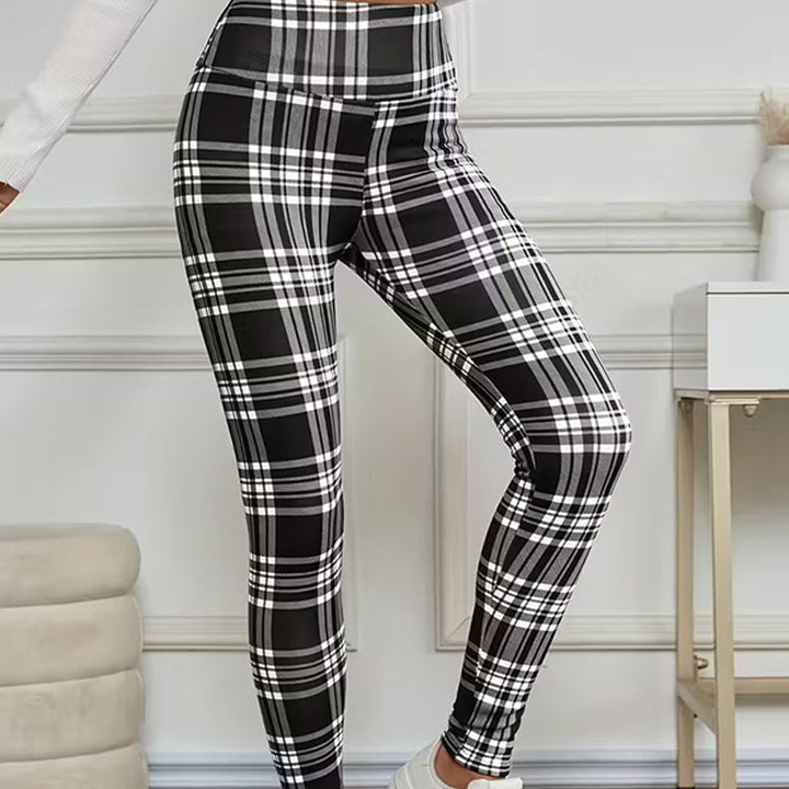 Estelyn - Classic Plaid Stretch Leggings