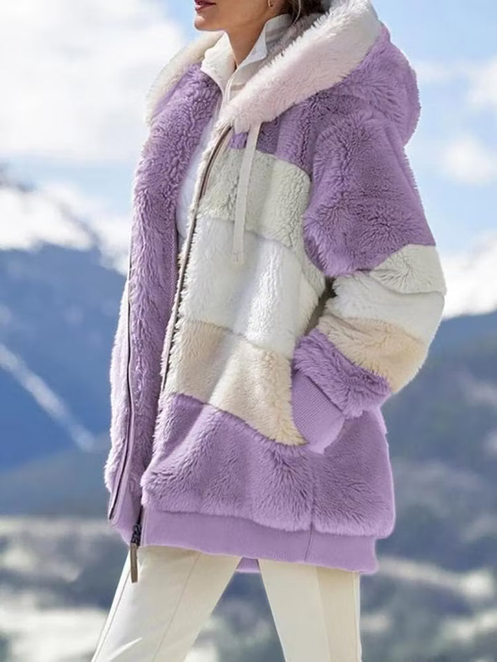 Ruelle - Plush Oversized Hooded Teddy Coat