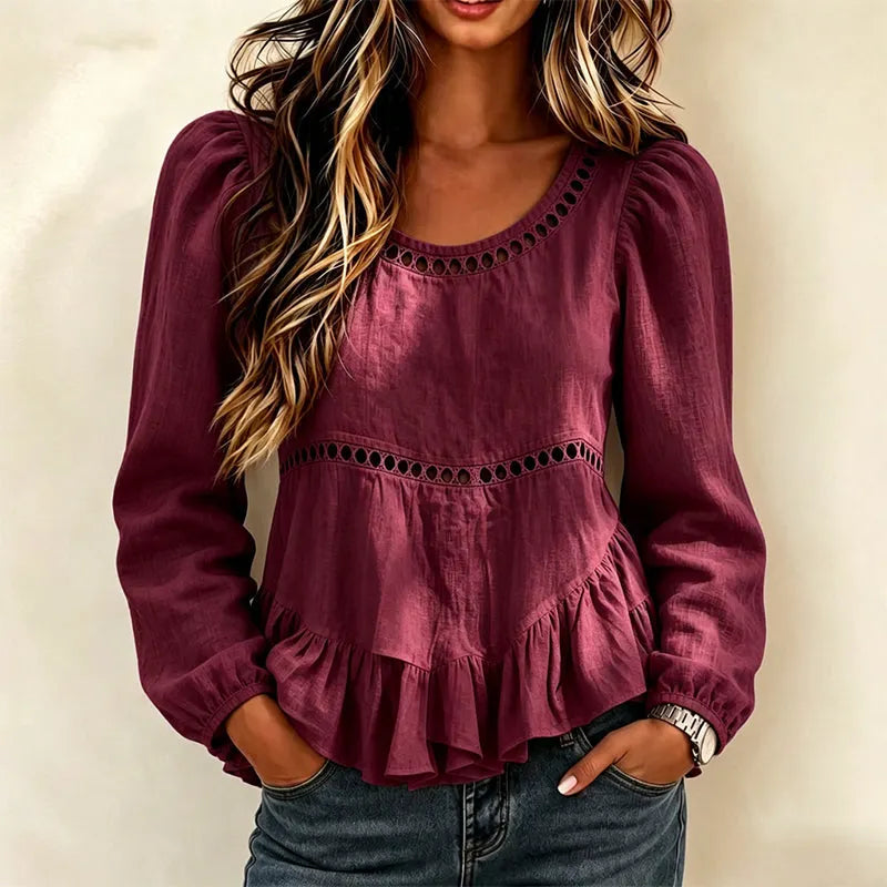 Genevelle - Soft-Touch Ruffled Blouse