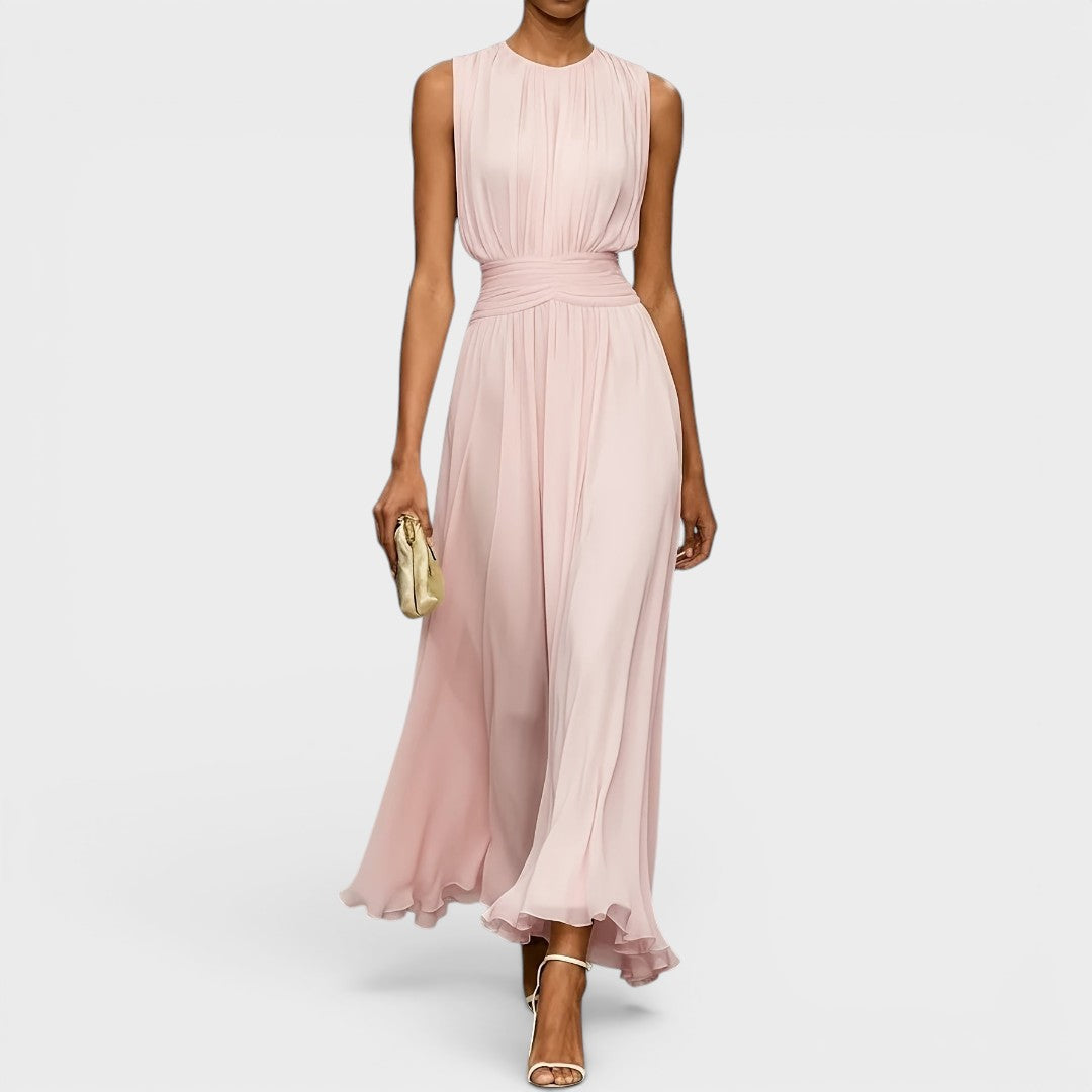 Evadne - Premium Draped Midi Dress