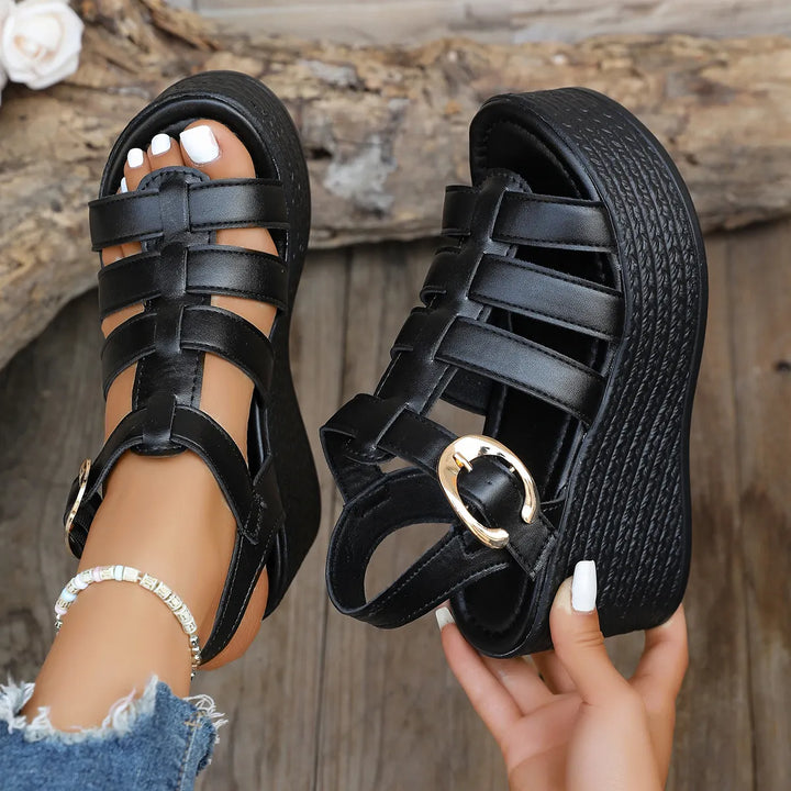 Isabeau - Cushioned Wedge Sandals