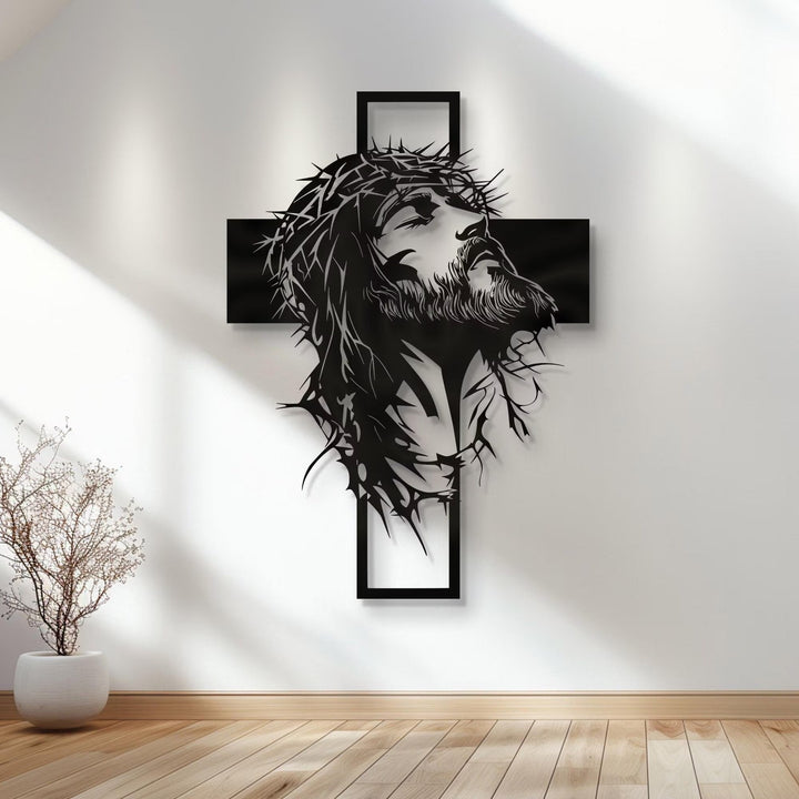 Cyras - Jesus Cross Metal Wall Art