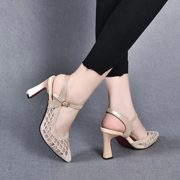 Delyse - Premium Block-Heel Pumps