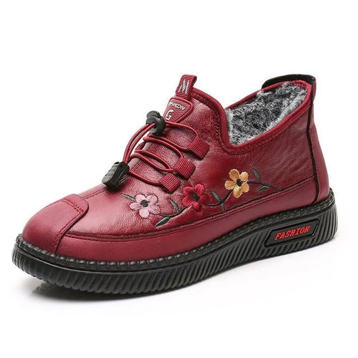 Verisse - Floral Embroidered Comfort Ankle Shoes