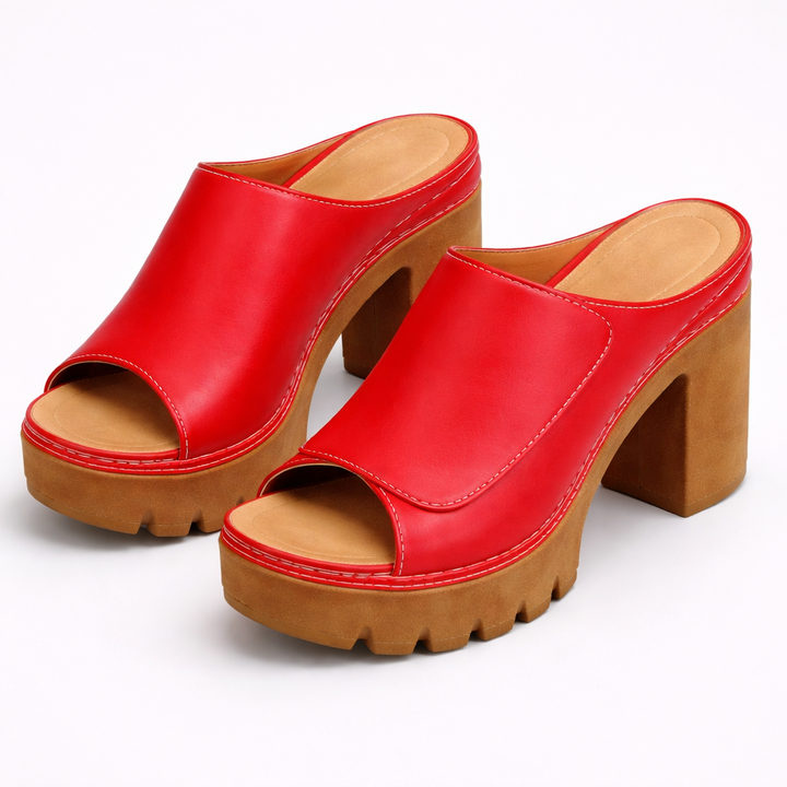 Zareen - Polished Platform Wedge Sandal