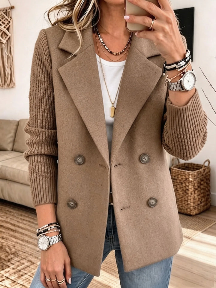 Lottie - Soft-Touch Mixed-Media Blazer