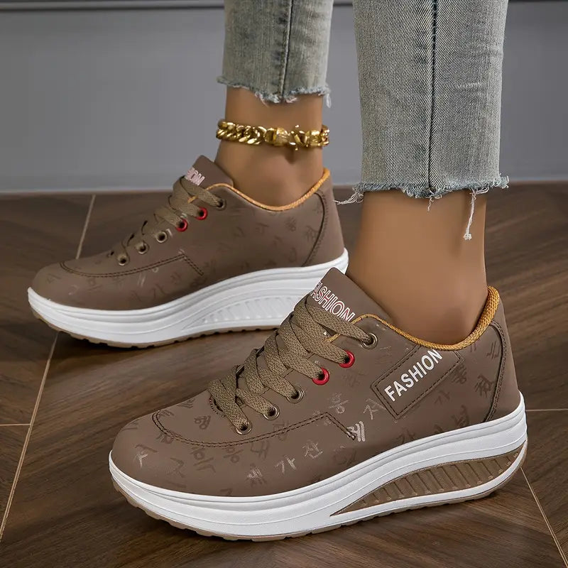 Sable - Lace Up Platform Sneakers Casual Fit