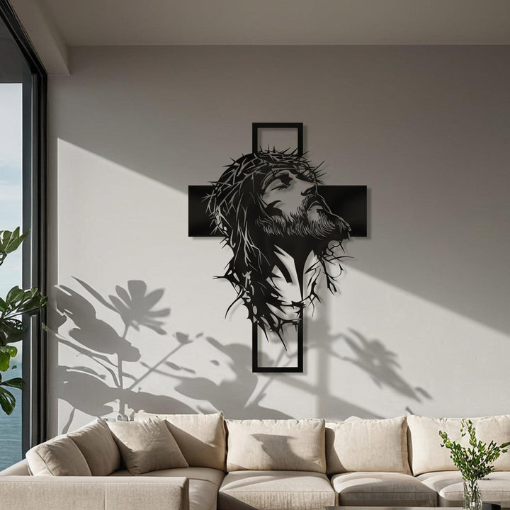 Cyras - Jesus Cross Metal Wall Art