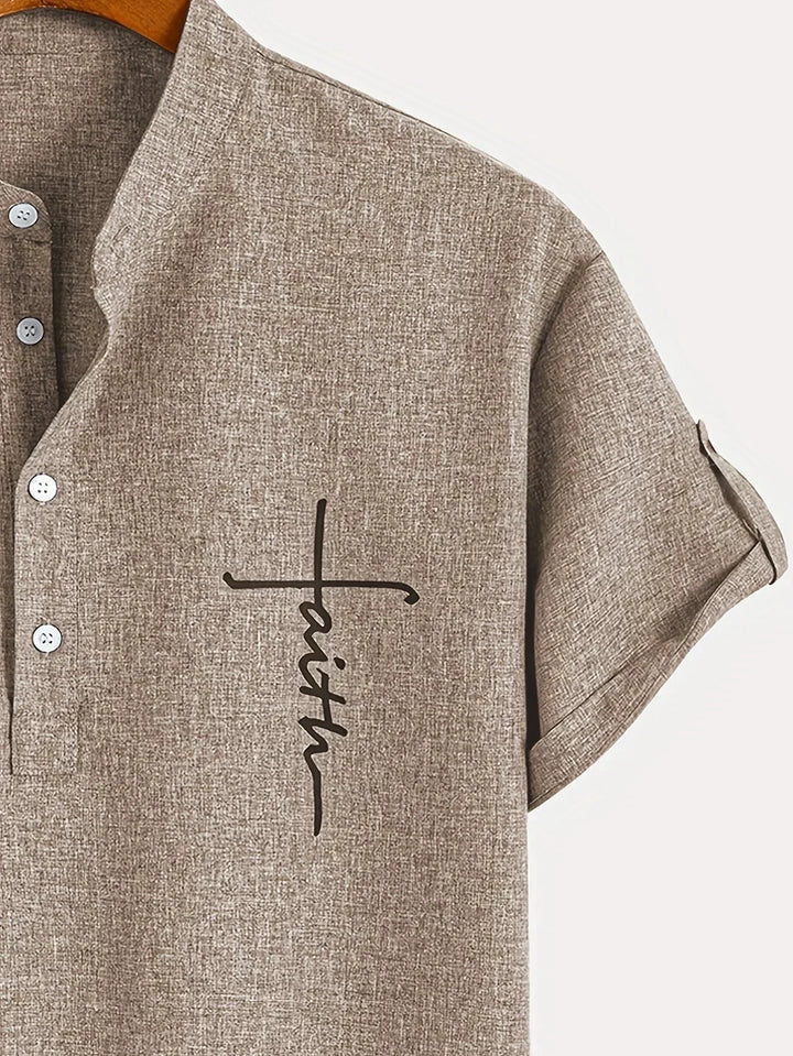 Harlan - Textured High-Collar Shirt