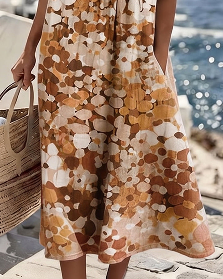 Adria - Soft-Touch A-Line Midi Dress