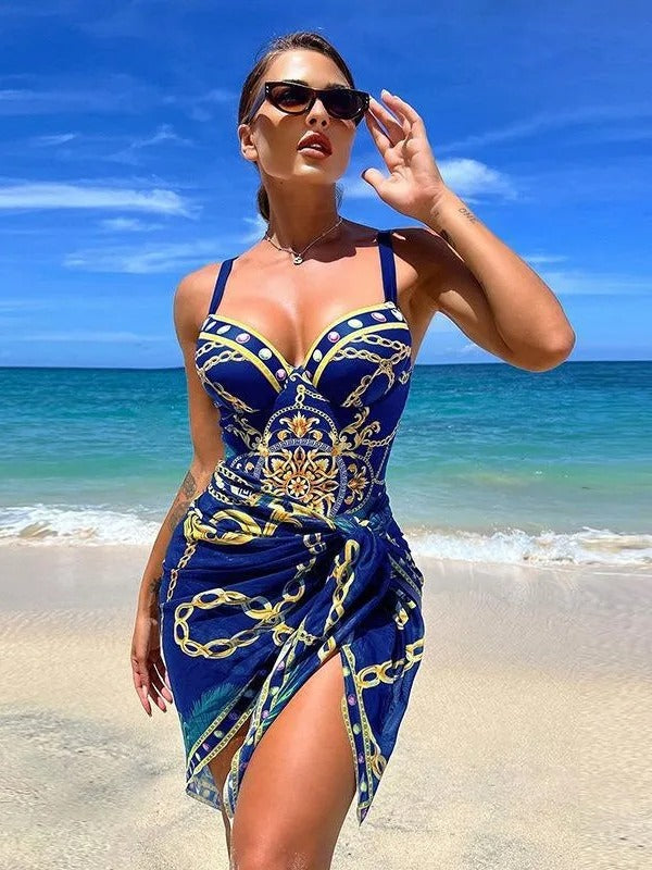 Diana - Sculpting Push-Up One-Piece Swimsuit & Cover-Up Set