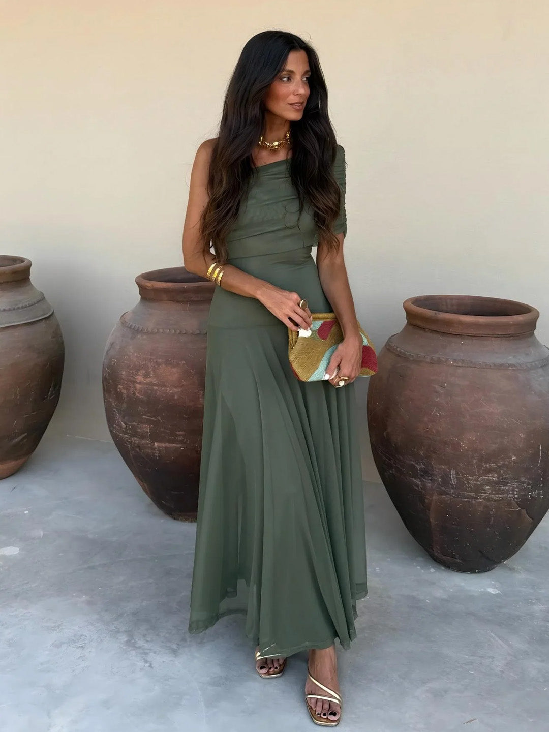 Briallen - Soft-Touch Off-Shoulder Dress