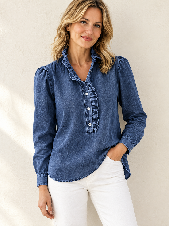 Brinna - Soft-Touch Ruffle Blouse