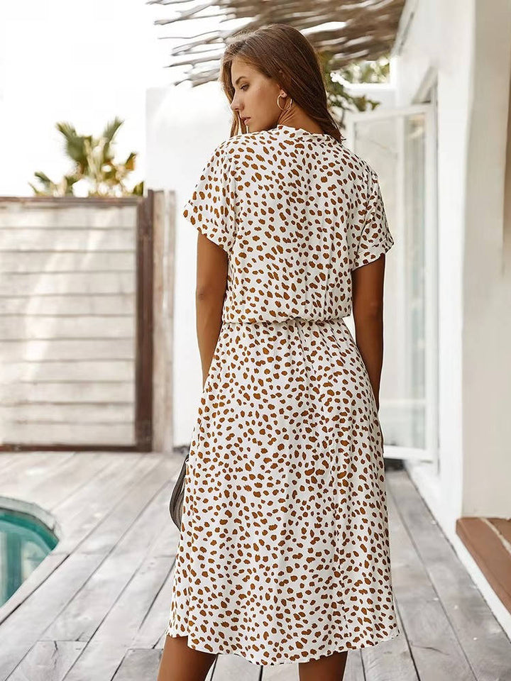 Linnet - Printed Tie Waist Midi Dress