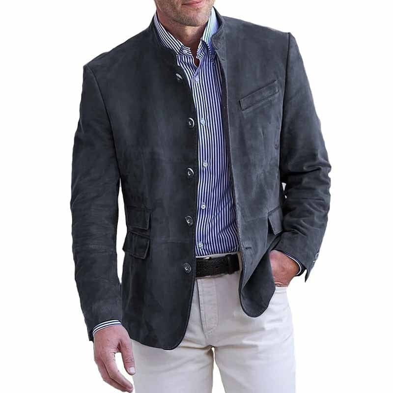 Tavrik - Soft-Touch Stand-Collar Blazer