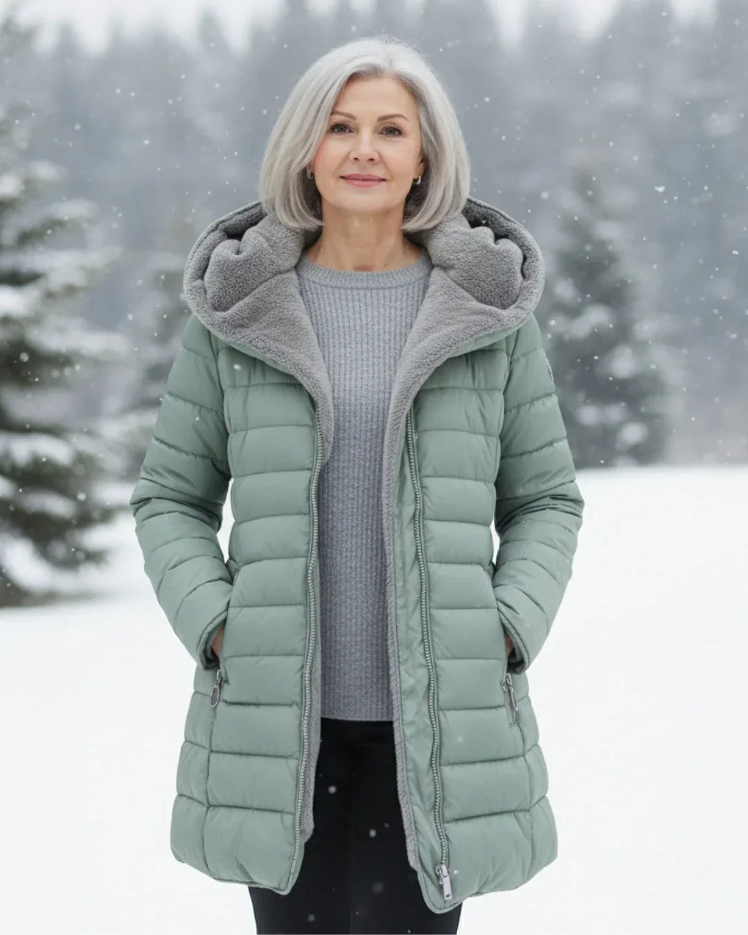 Leni - Warm Lined Hooded Puffer Coat