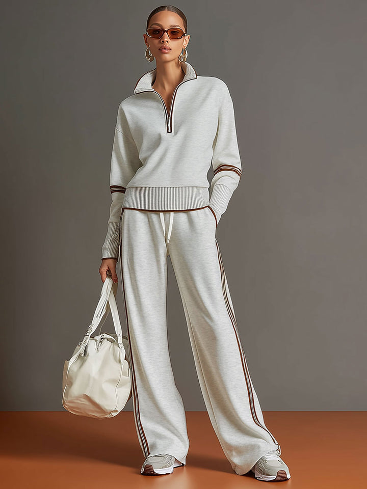 Ovia - Soft-Touch Wide-Leg Two-Piece Set