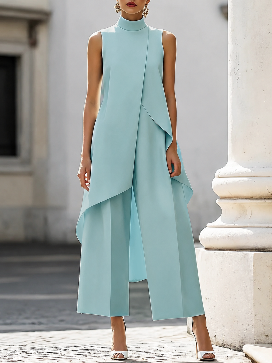 Carina - Structured Wide-Leg Trouser Set