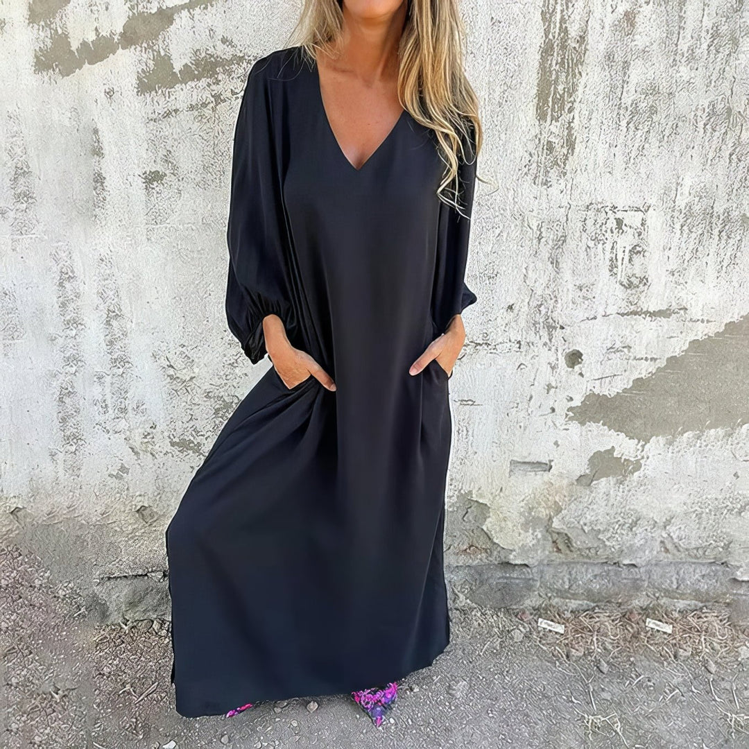 Sirelia - Soft-Touch Draped Boho Dress