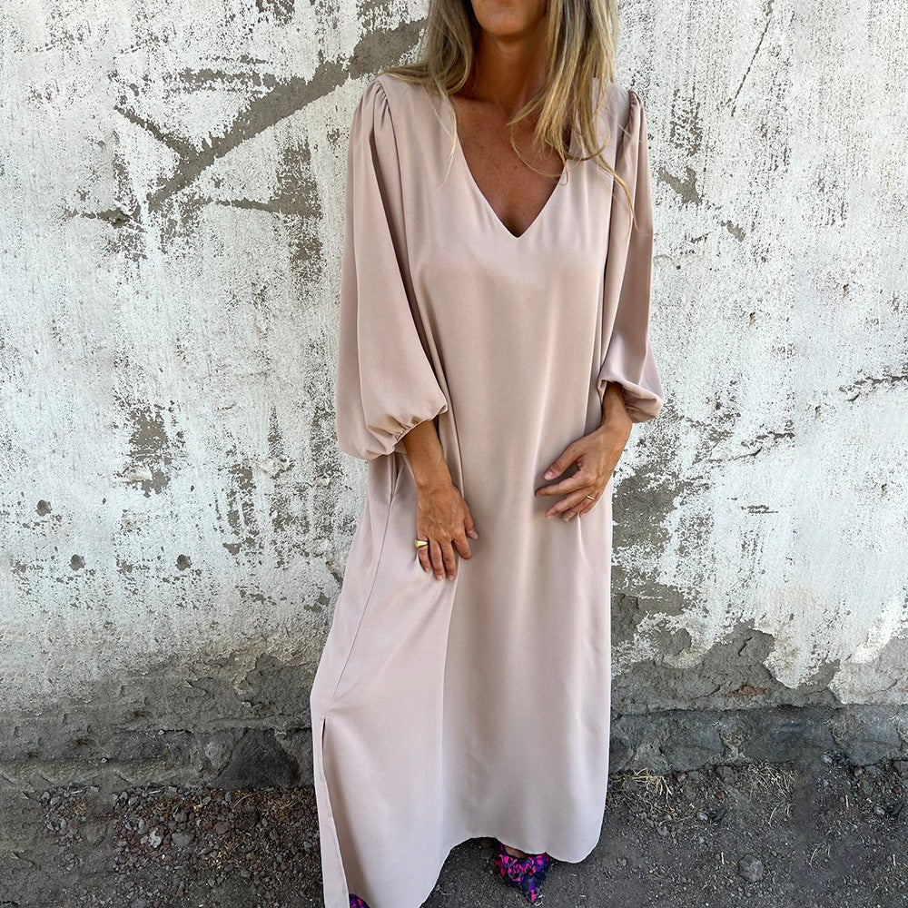 Sirelia - Soft-Touch Draped Boho Dress