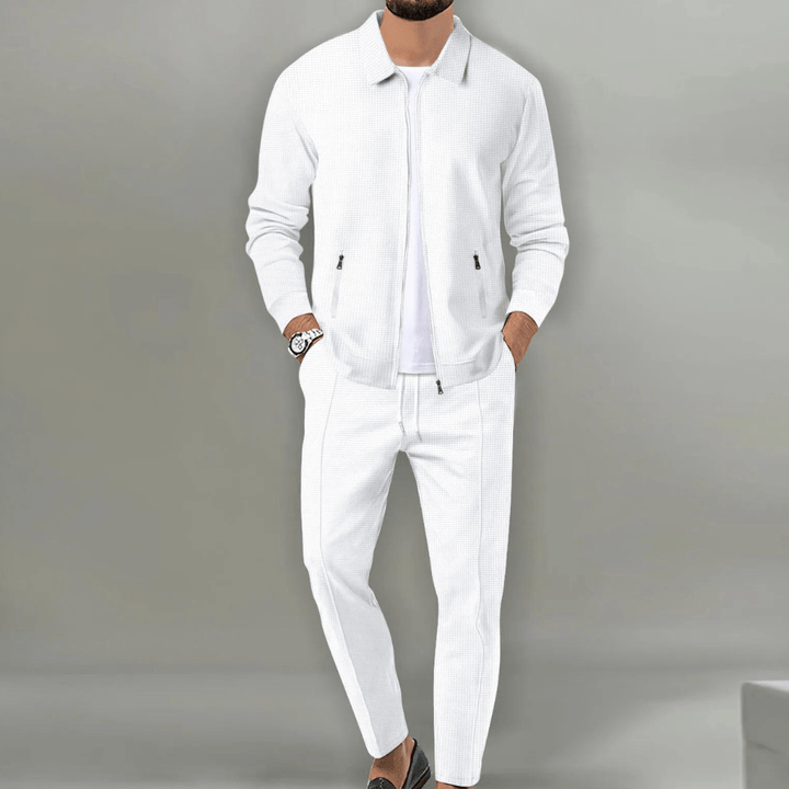 Zaren - Textured Jacket & Trousers Set