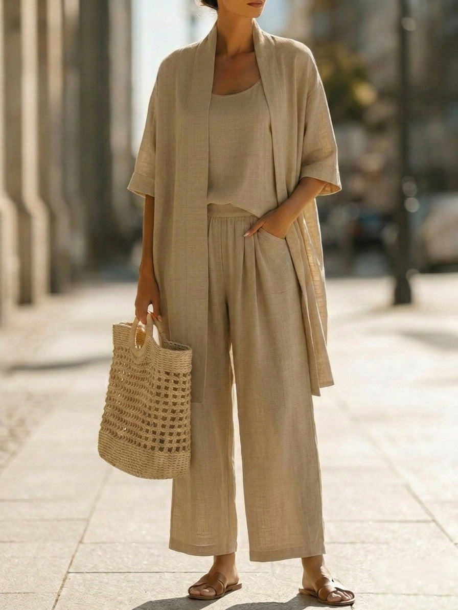 Ulyssia - Breezy Linen Three-Piece Set