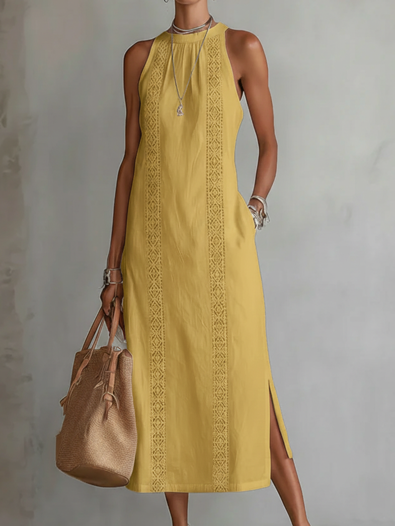 Caris - Breezy Linen Midi Dress