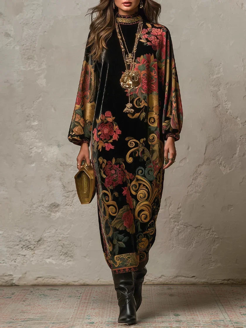 Gwenno - Luxe Printed Midi Dress