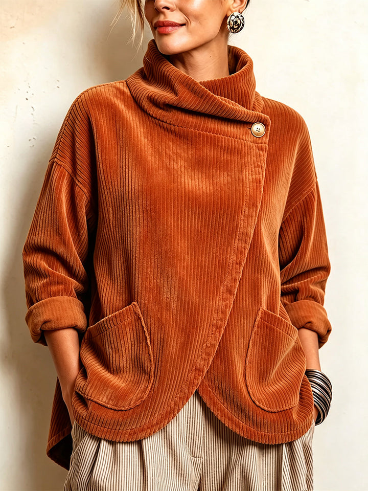 Sioned - Textured Oversized Sweater Jacket