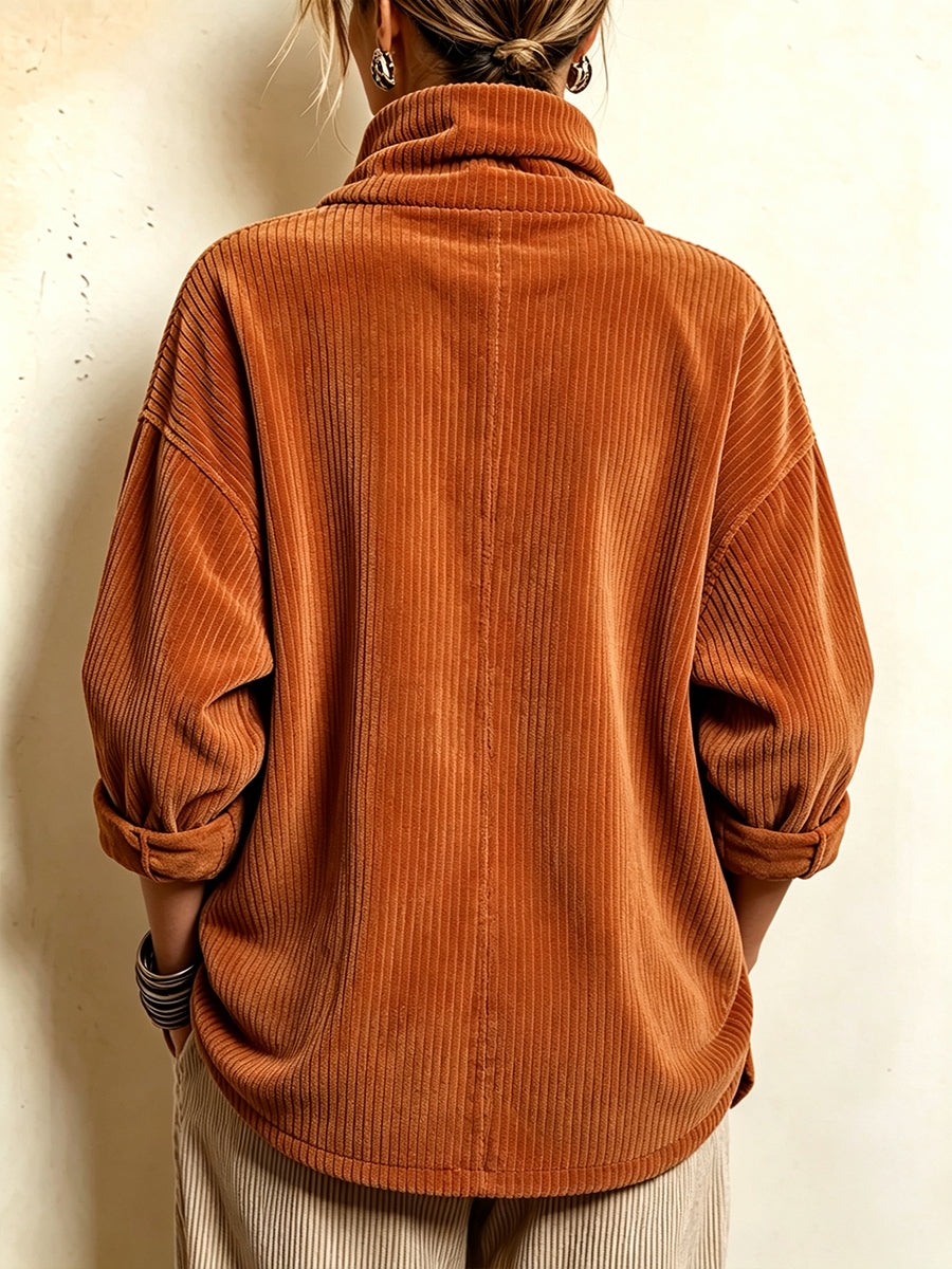 Sioned - Textured Oversized Sweater Jacket