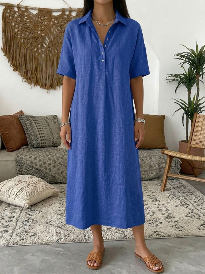Isavelle - Flowy Button-Up Shirt Dress