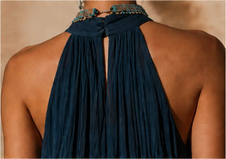 Calissa - Soft-Touch Halter-Neck Maxi Dress