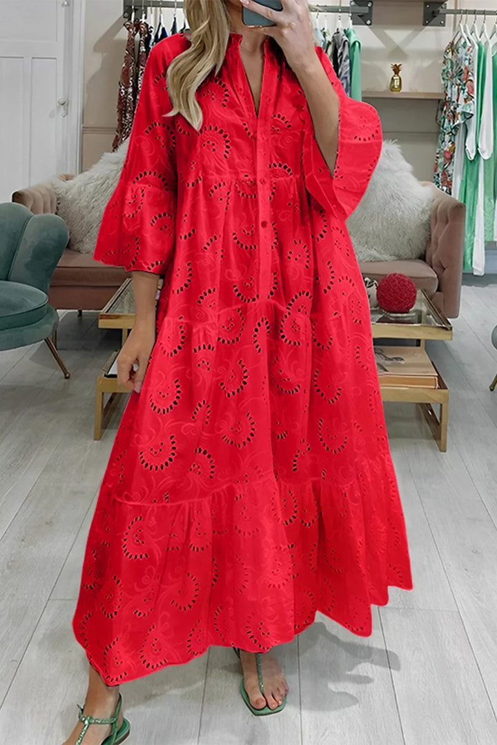 Kylie - Embroidered Maxi Dress